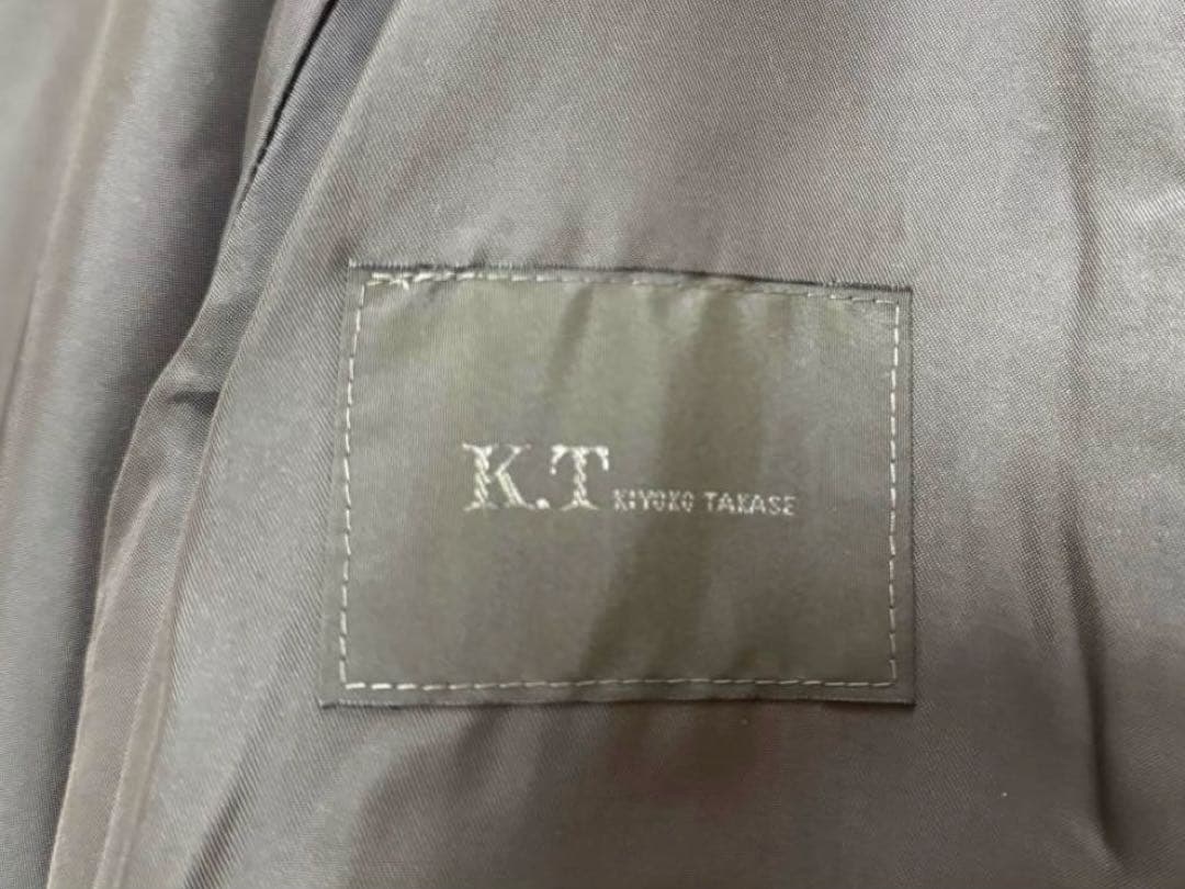 K.T KIYOKO TAKASE アンゴラウール Ａラインショートコート 9号