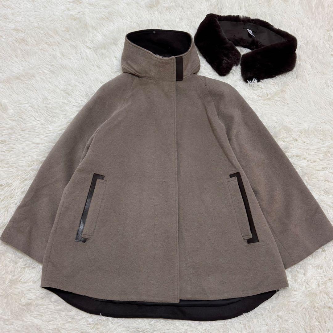 K.T KIYOKO TAKASE アンゴラウール Ａラインショートコート 9号