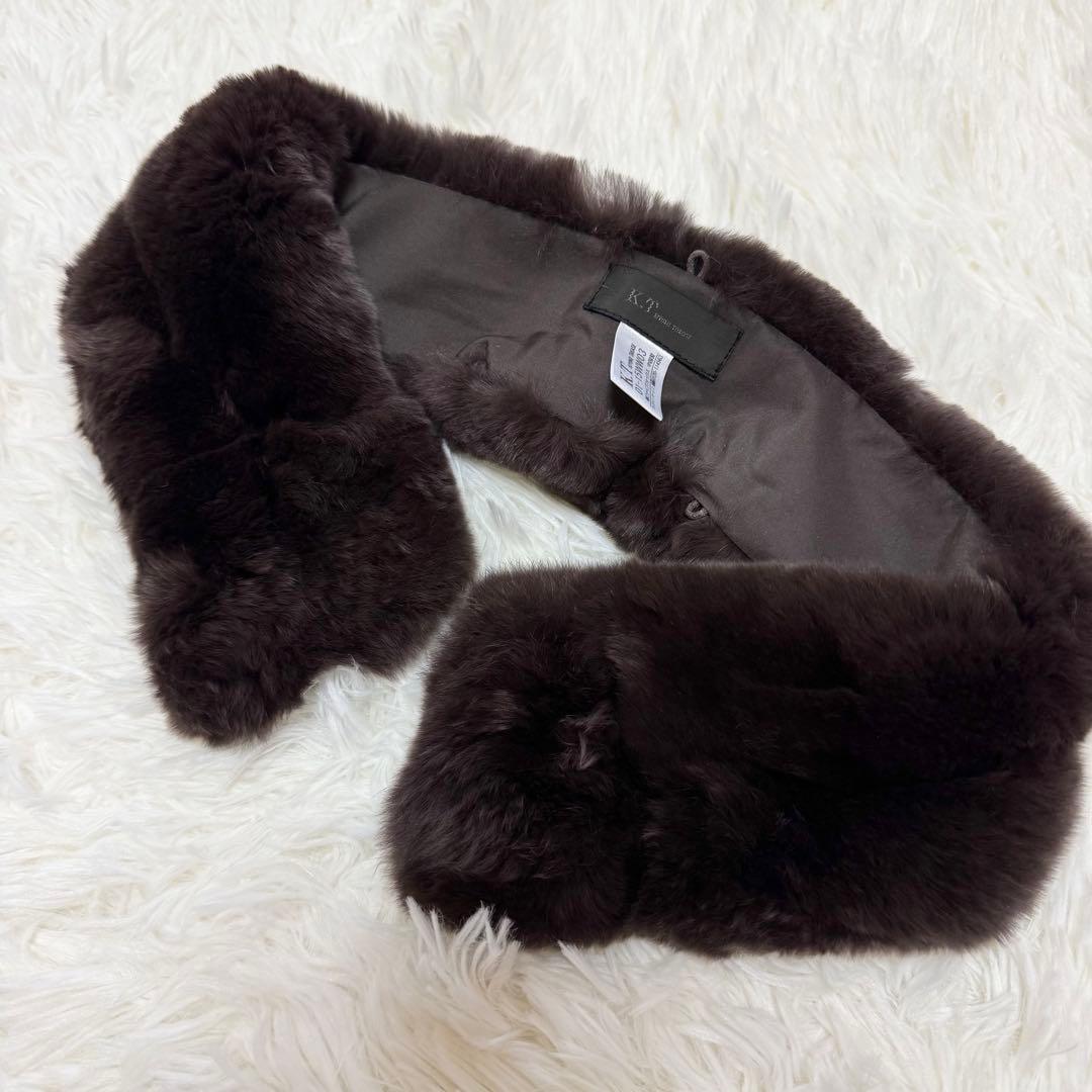 K.T KIYOKO TAKASE アンゴラウール Ａラインショートコート 9号