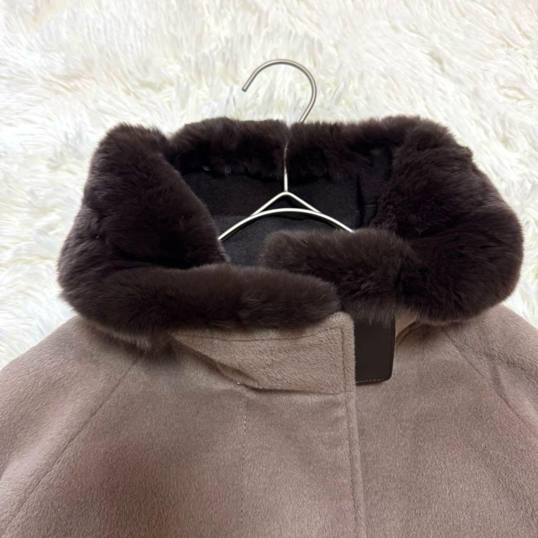 K.T KIYOKO TAKASE アンゴラウール Ａラインショートコート 9号