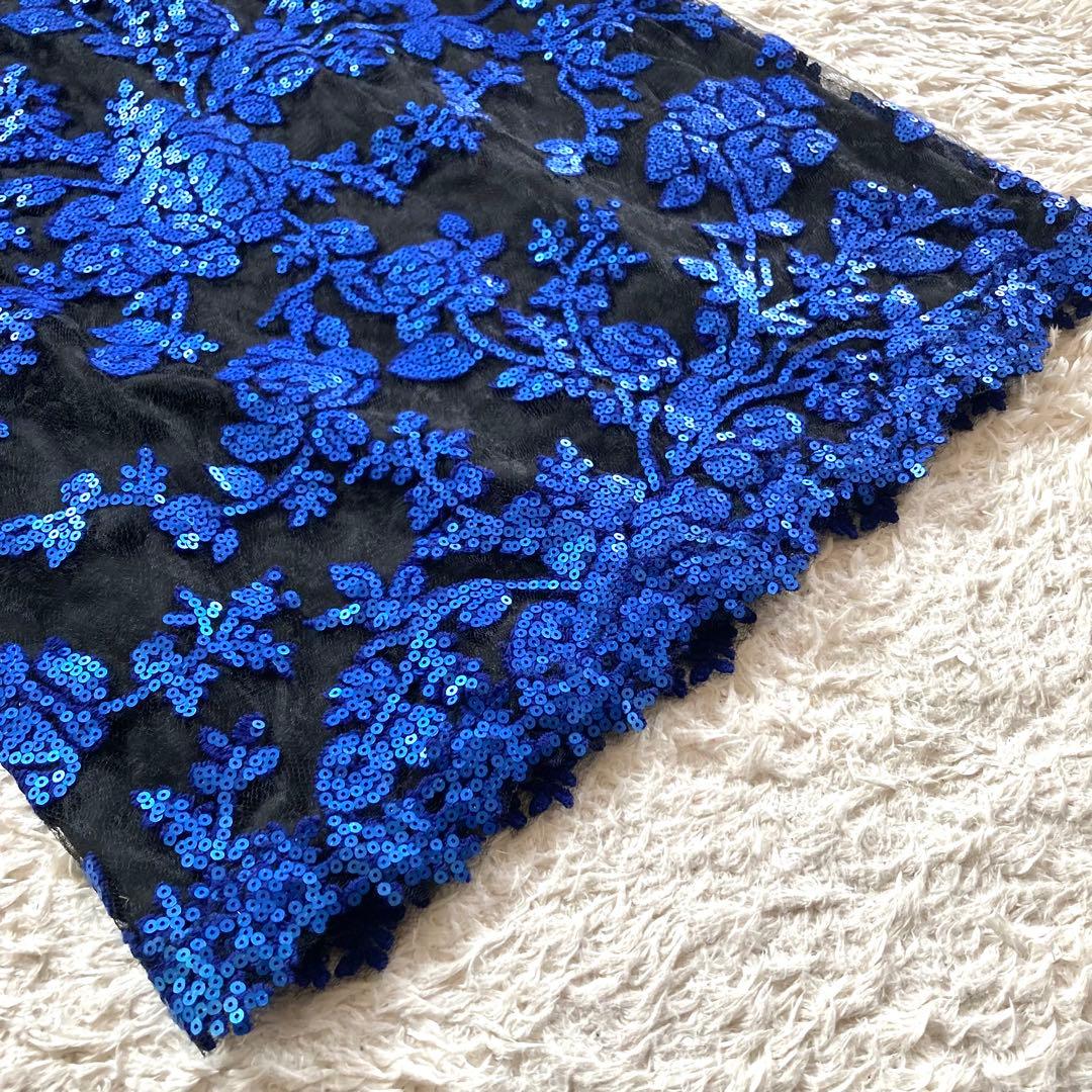 【大きいサイズ】タダシショージ スパンコール 総レース カクテルドレス 40