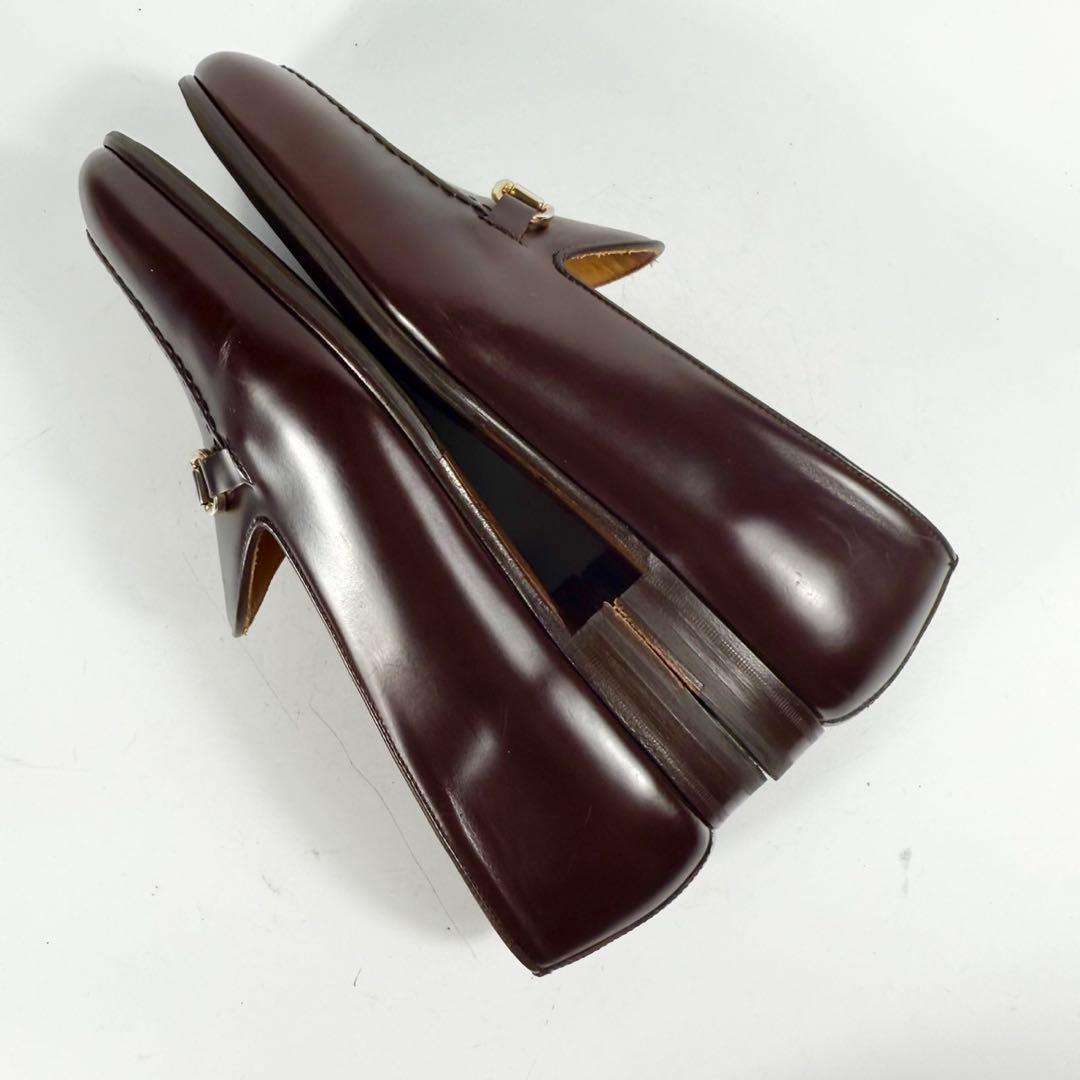 【未使用級】Berwick 　バーウィック　ビットローファー(42)革靴　茶