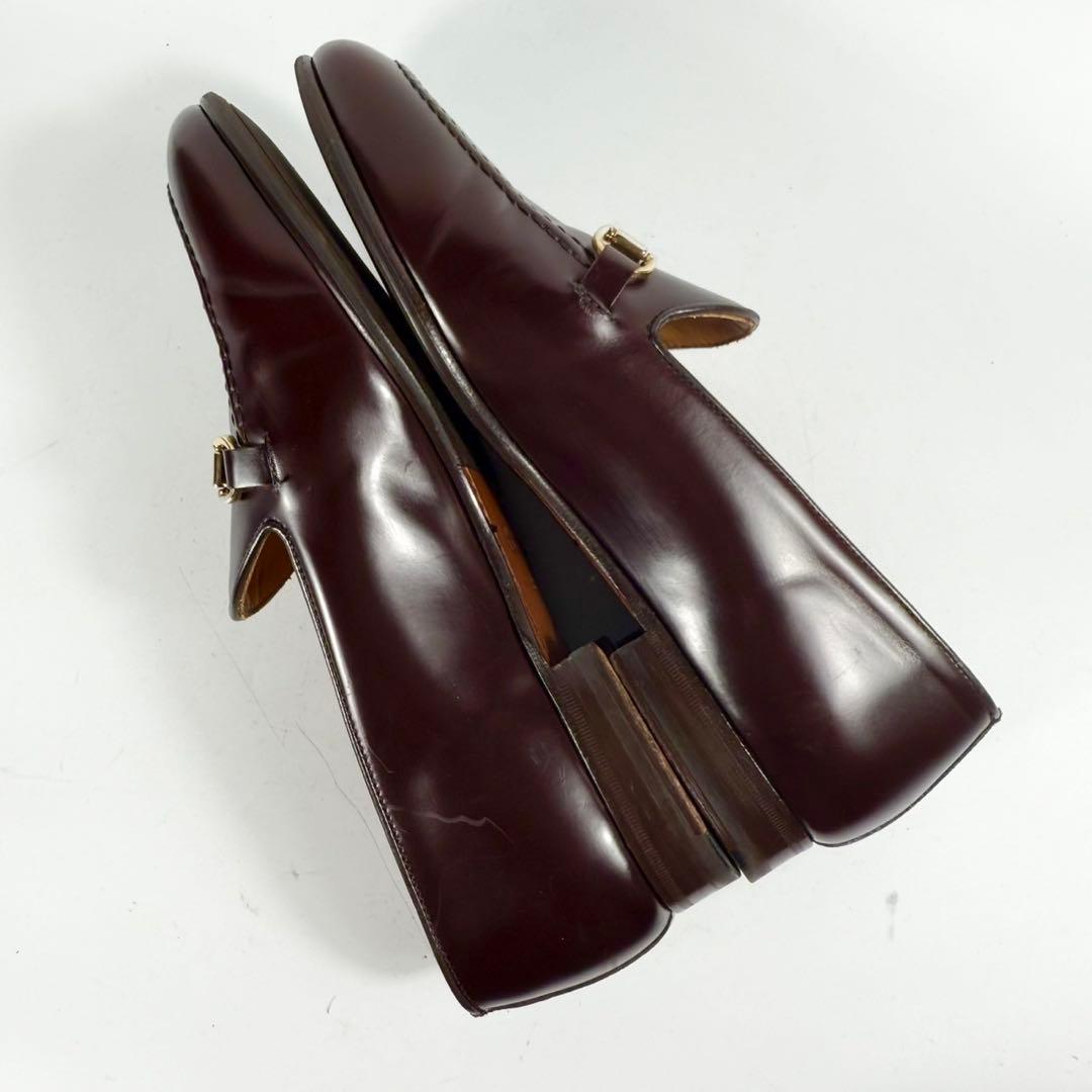 【未使用級】Berwick 　バーウィック　ビットローファー(42)革靴　茶