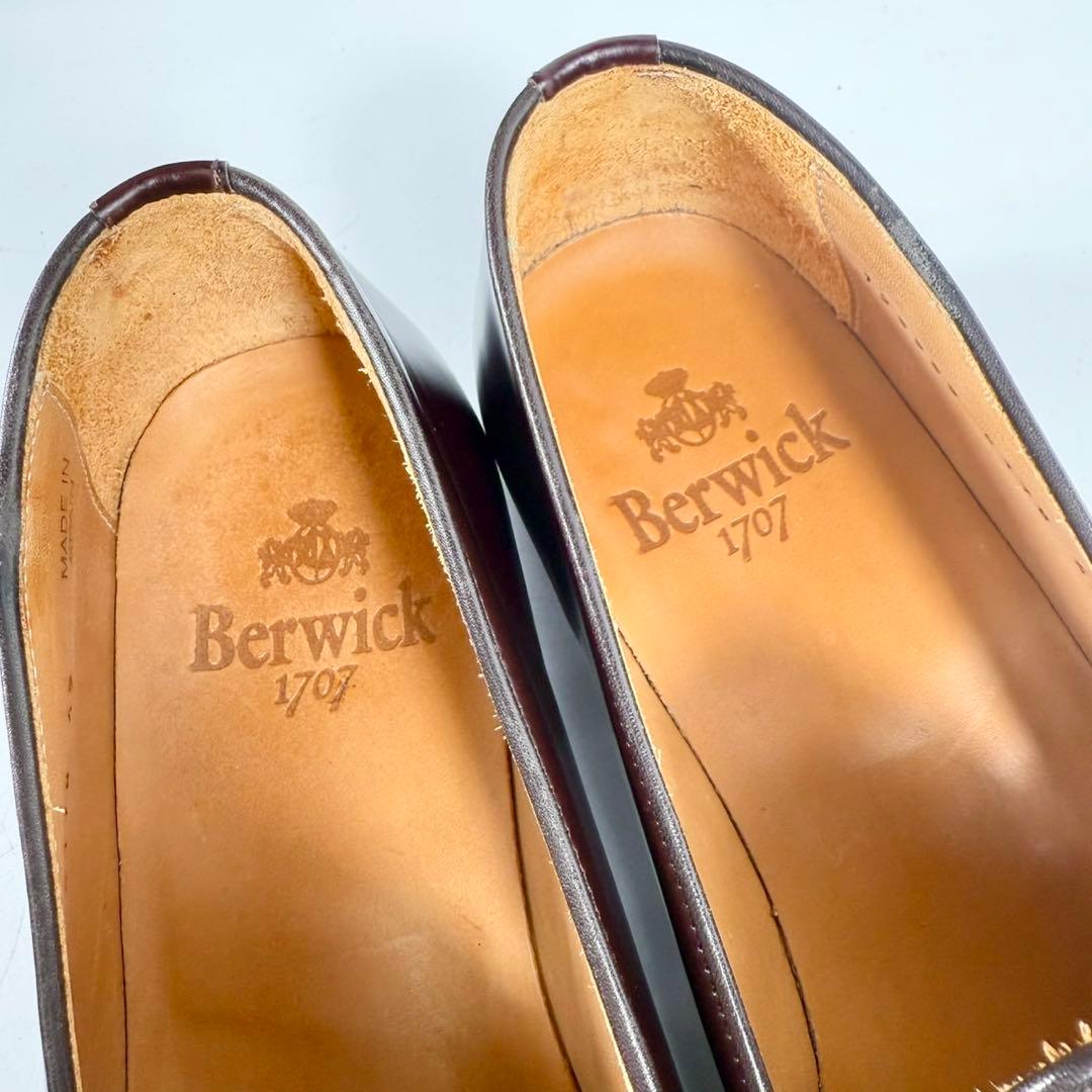 【未使用級】Berwick 　バーウィック　ビットローファー(42)革靴　茶