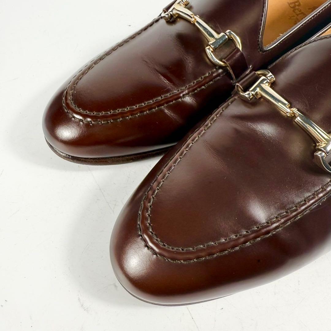 【未使用級】Berwick 　バーウィック　ビットローファー(42)革靴　茶