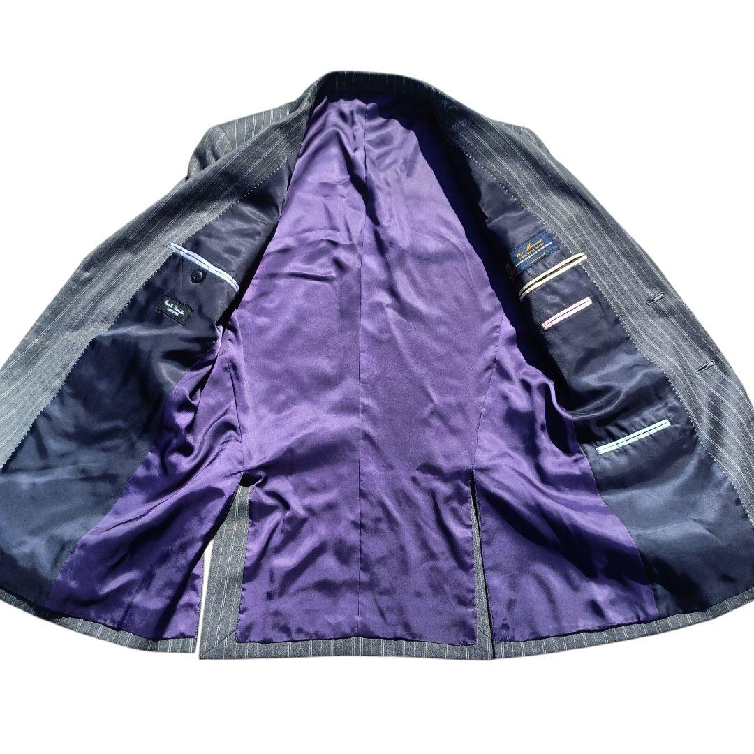 ポールスミス スーツ セットアップ 3ピース グレー ストライプ 美品 お洒落