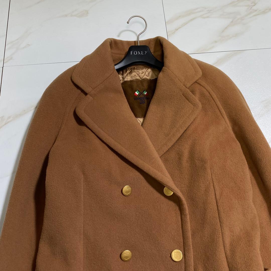 希少♡VALENTINO カシミヤ ダブルフェイスジャケットコート 金ボタン