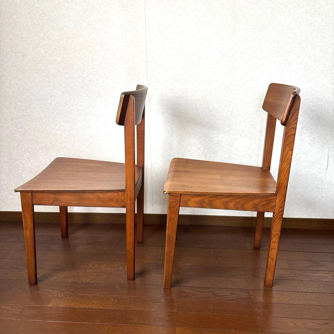 【良品】NOCE ダイニングチェア ベントウッド アンティーク調 2脚セット ①