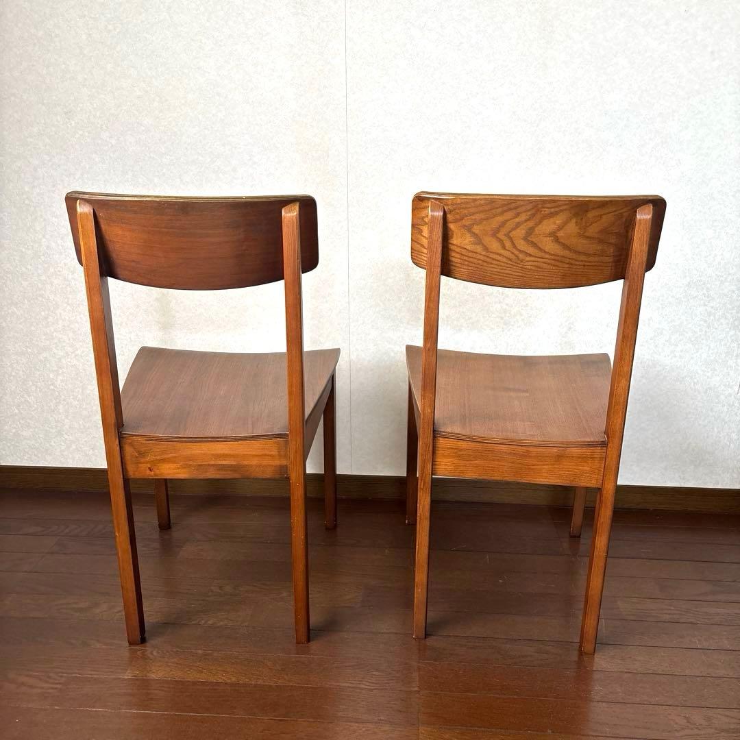 【良品】NOCE ダイニングチェア ベントウッド アンティーク調 2脚セット ①