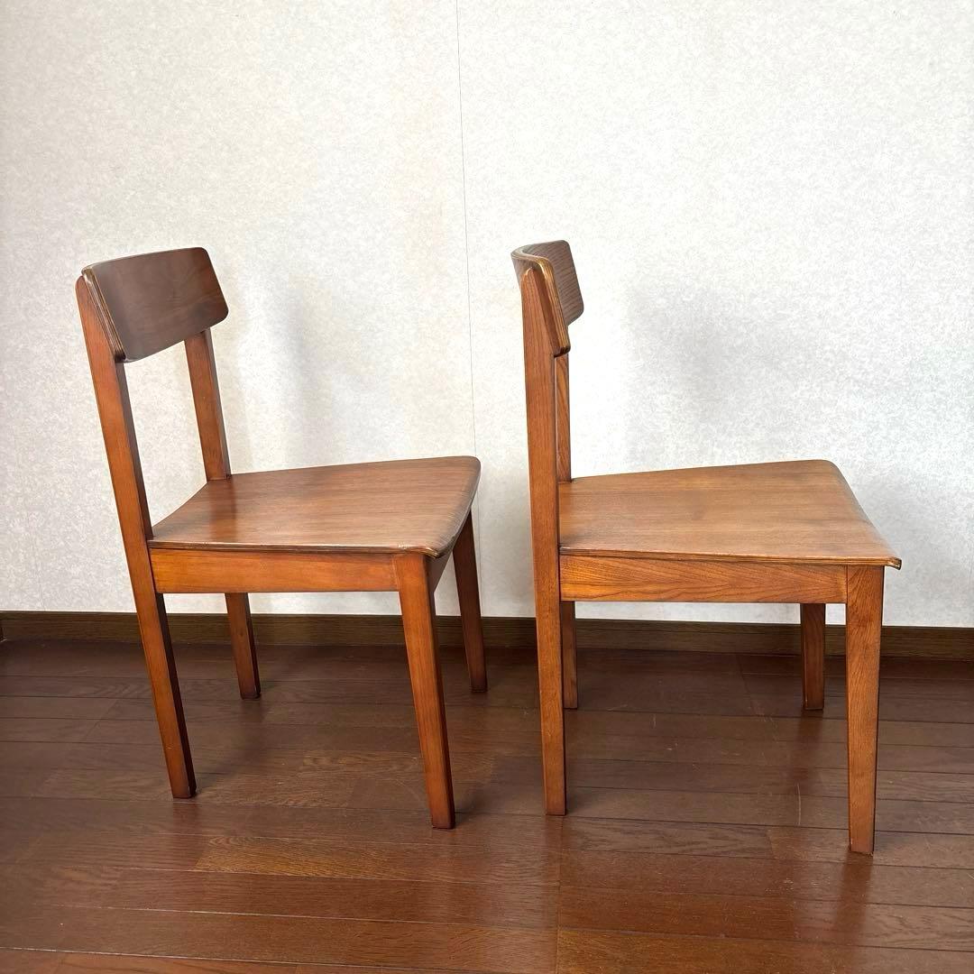 【良品】NOCE ダイニングチェア ベントウッド アンティーク調 2脚セット ①