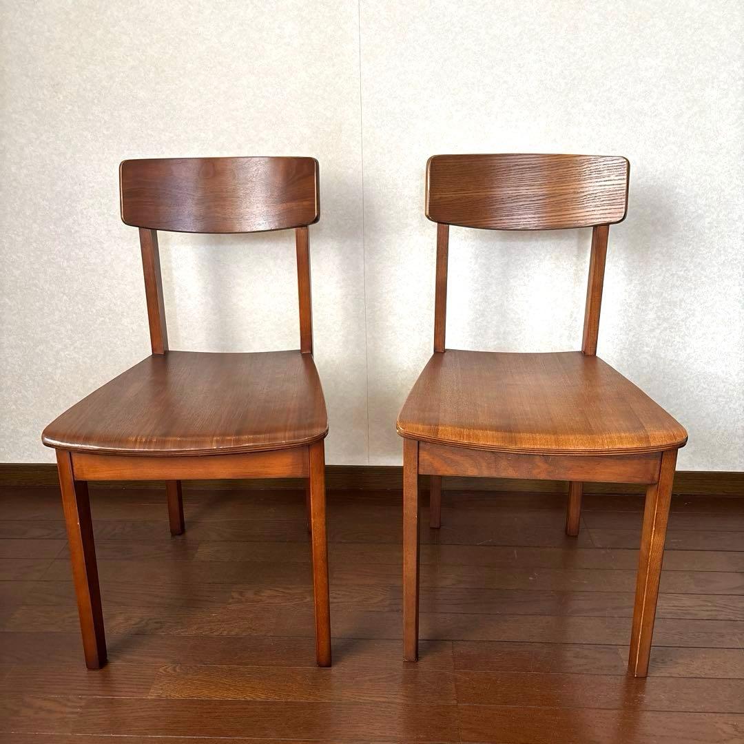 【良品】NOCE ダイニングチェア ベントウッド アンティーク調 2脚セット ①