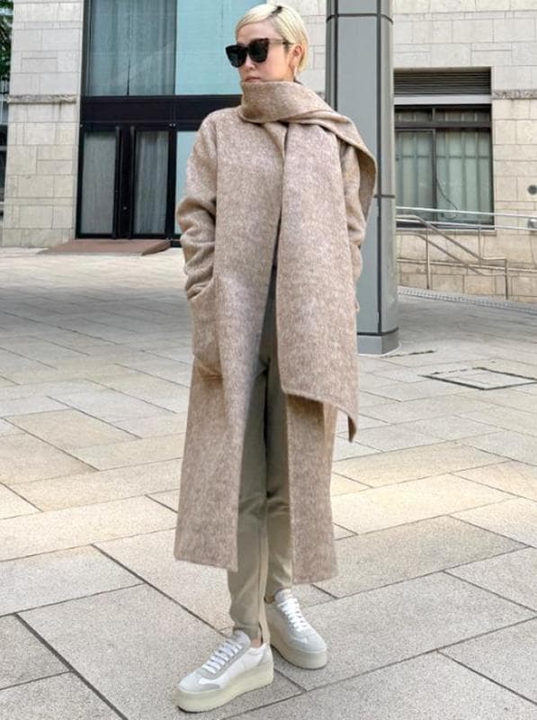 ★新品タグ付き★2025年新作 JENNE ジェンヌ リバーウールシルクコート