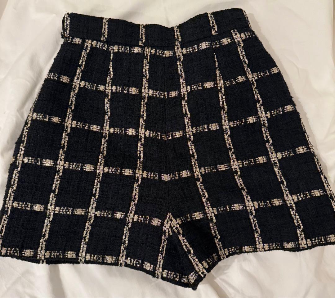 ♡ sheller メタリックツイードキュロット M ♡