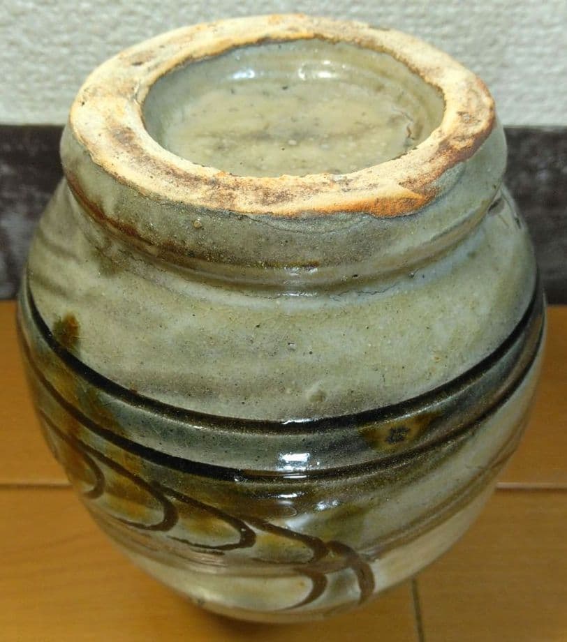 人間国宝 金城次郎 徳利 栞 共箱 美品 壺屋焼 壷屋焼 海老魚紋徳利 やちむん