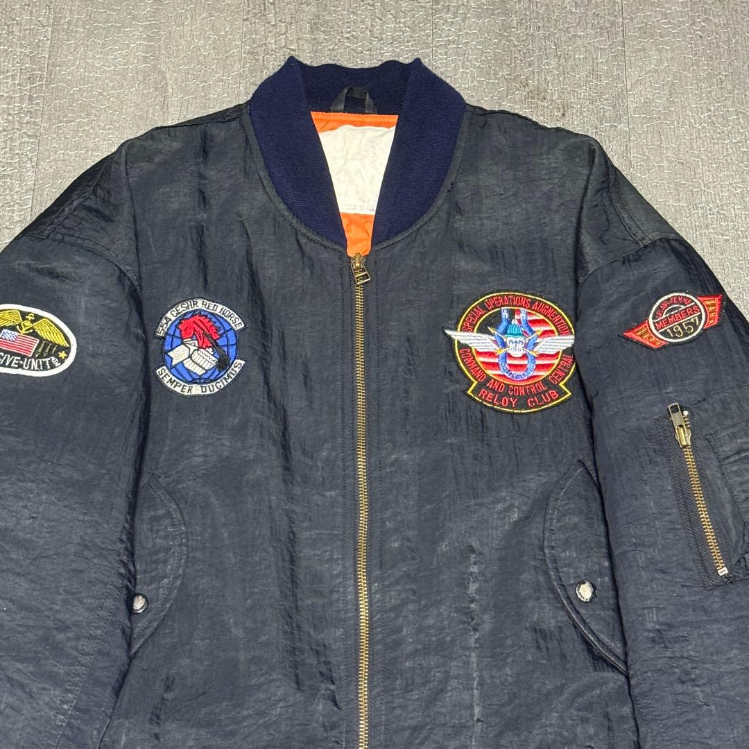 80s 90s vintage フライトジャケット パラシュートナイロン 短丈