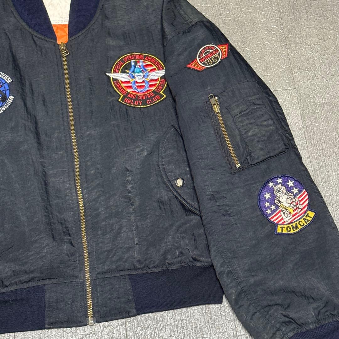 80s 90s vintage フライトジャケット パラシュートナイロン 短丈
