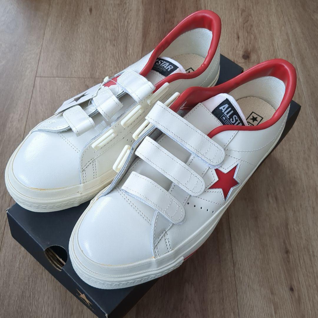 ジロー様　ALL STAR ホワイト/レッド スニーカー ベルクロ　27cm