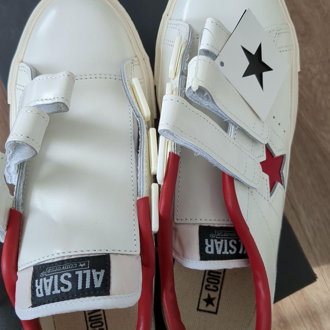 ジロー様　ALL STAR ホワイト/レッド スニーカー ベルクロ　27cm