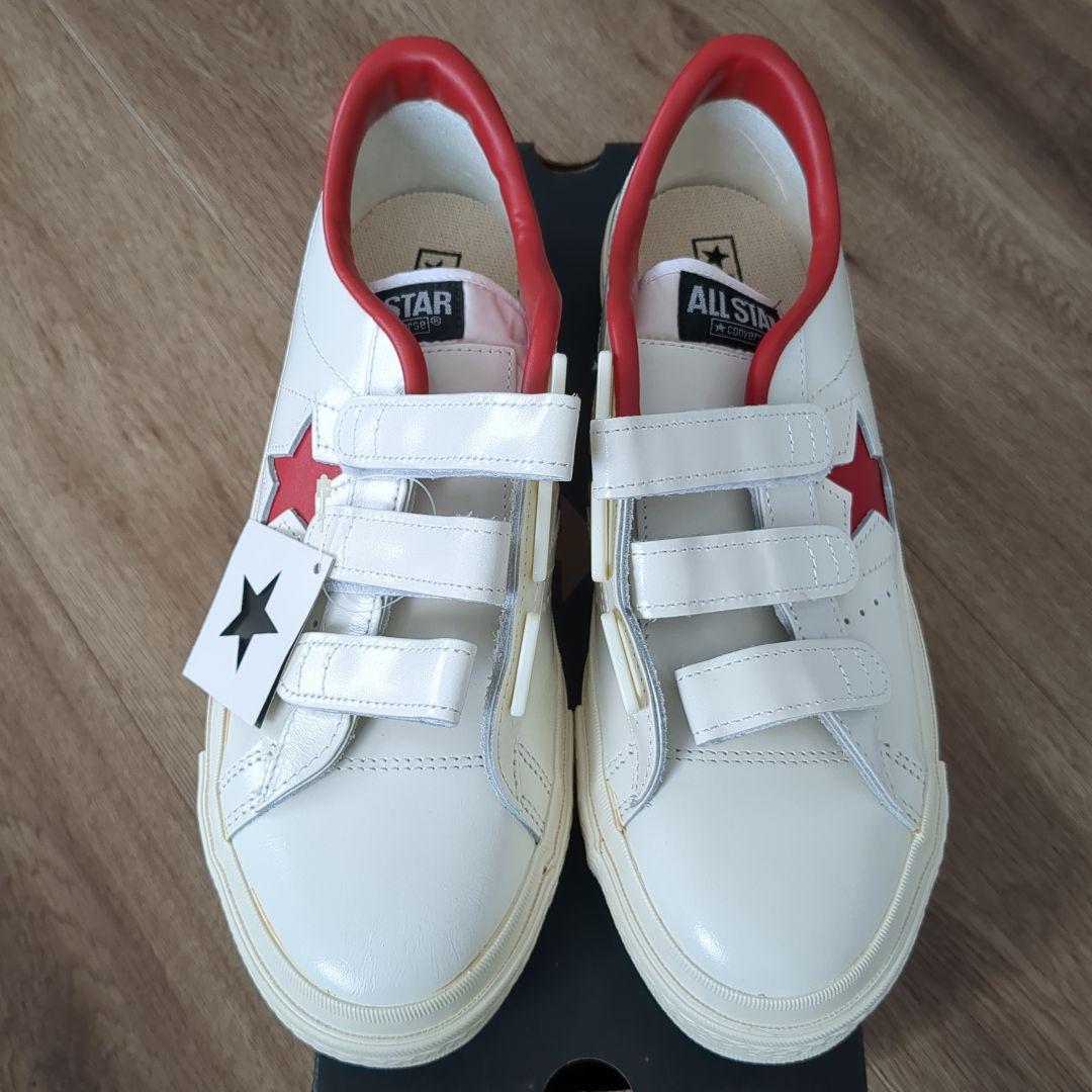 ジロー様　ALL STAR ホワイト/レッド スニーカー ベルクロ　27cm