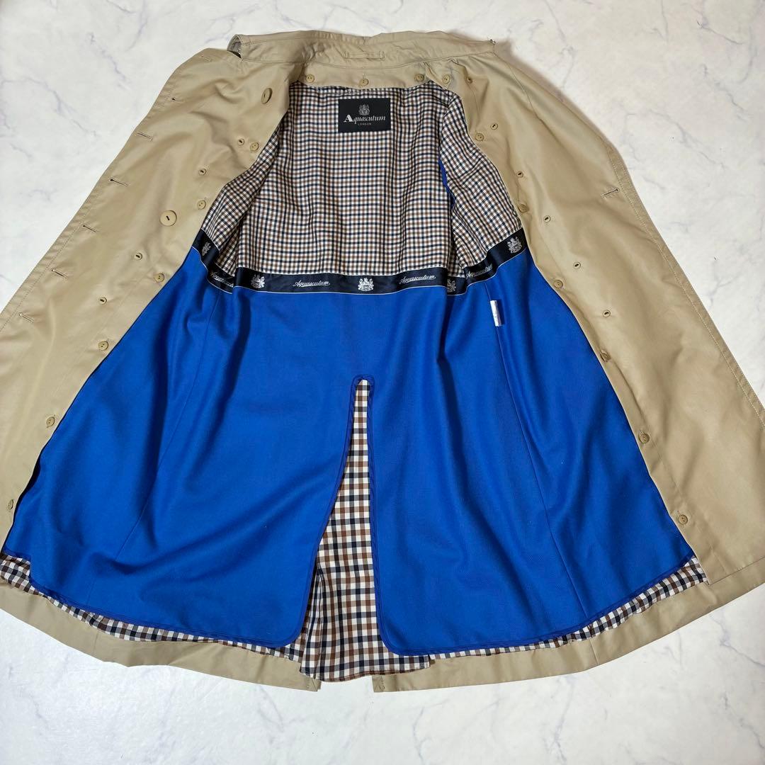 美品✨アクアスキュータム トレンチコート ライナー ベルト付き ベージュ M