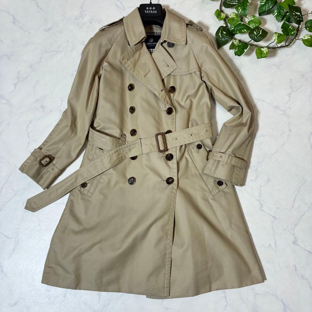美品✨アクアスキュータム トレンチコート ライナー ベルト付き ベージュ M
