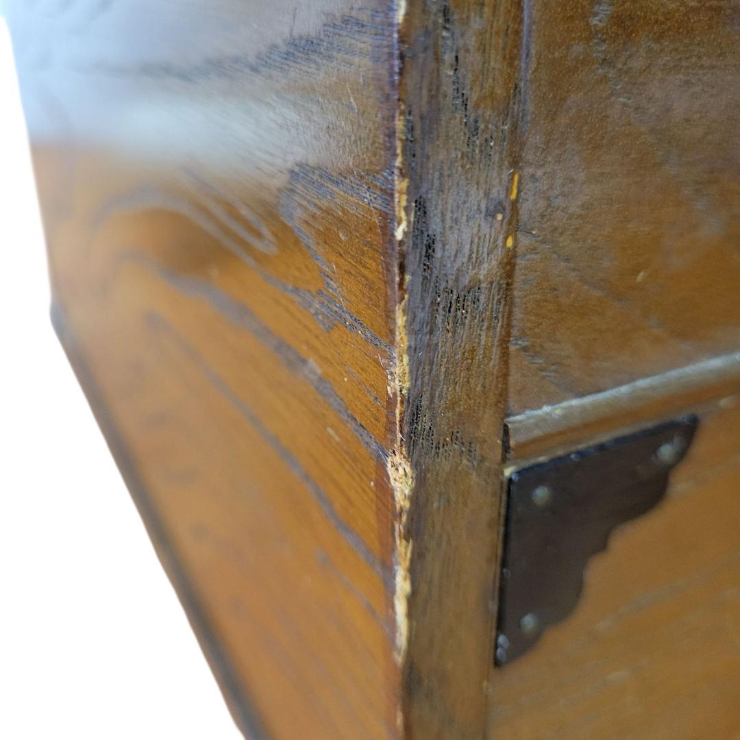 【極希少】レトロ アンティーク 火鉢 木製 天然木 関西火鉢 大和火鉢 角火鉢