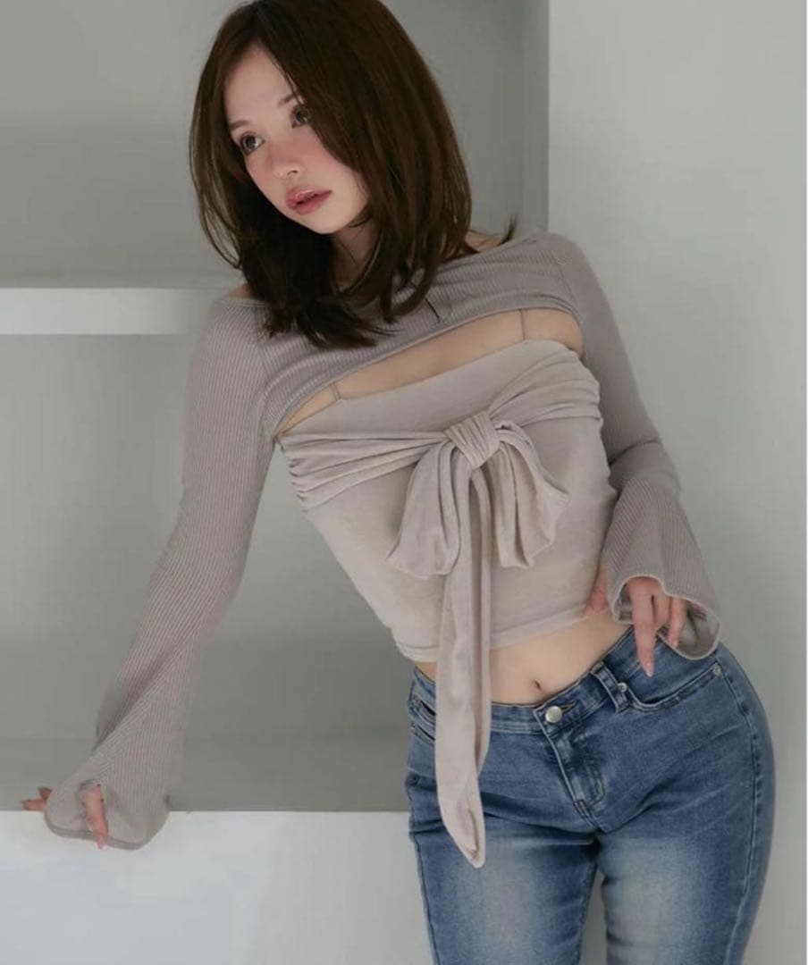 トップス andmary Shayla ribbon tops