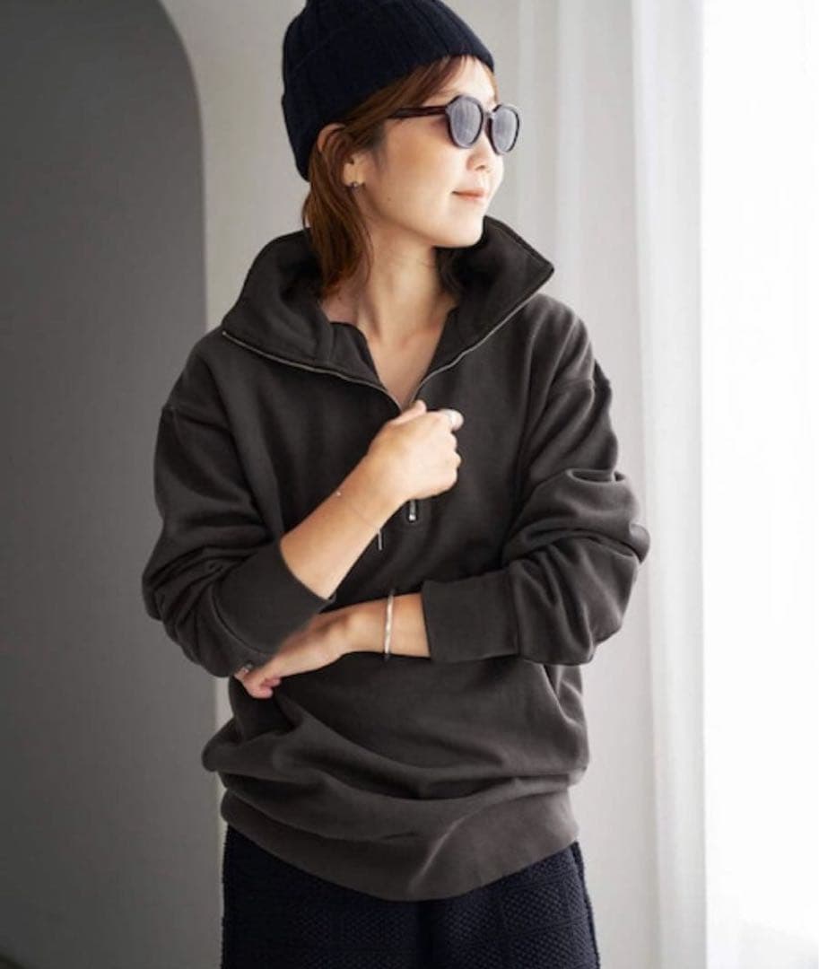 キャラクス plage別注 CALUX ZIPプルオーバー