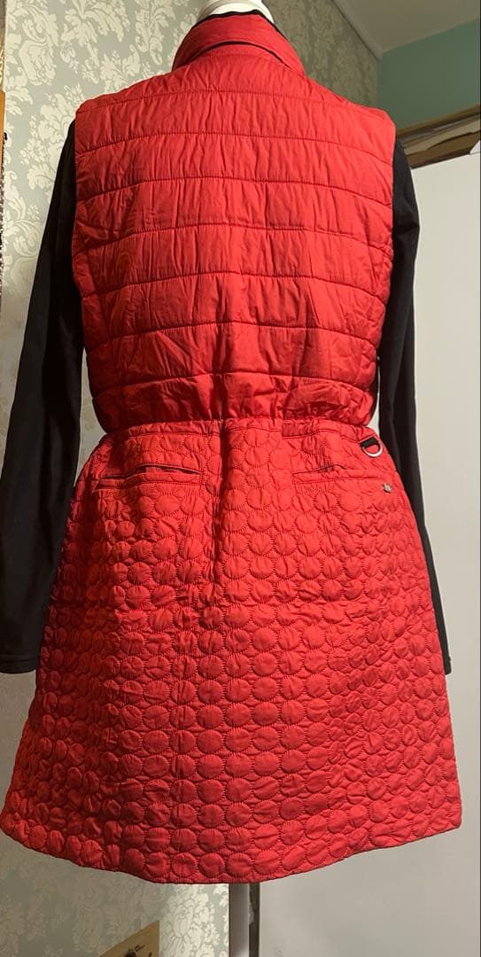 美品！ランバンスポール38 フード付キルティング中綿　裏地蓄熱保存ワンピース