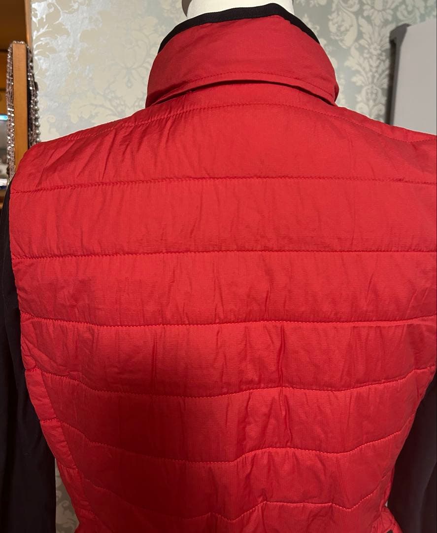 美品！ランバンスポール38 フード付キルティング中綿　裏地蓄熱保存ワンピース