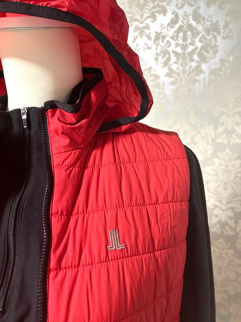 美品！ランバンスポール38 フード付キルティング中綿　裏地蓄熱保存ワンピース