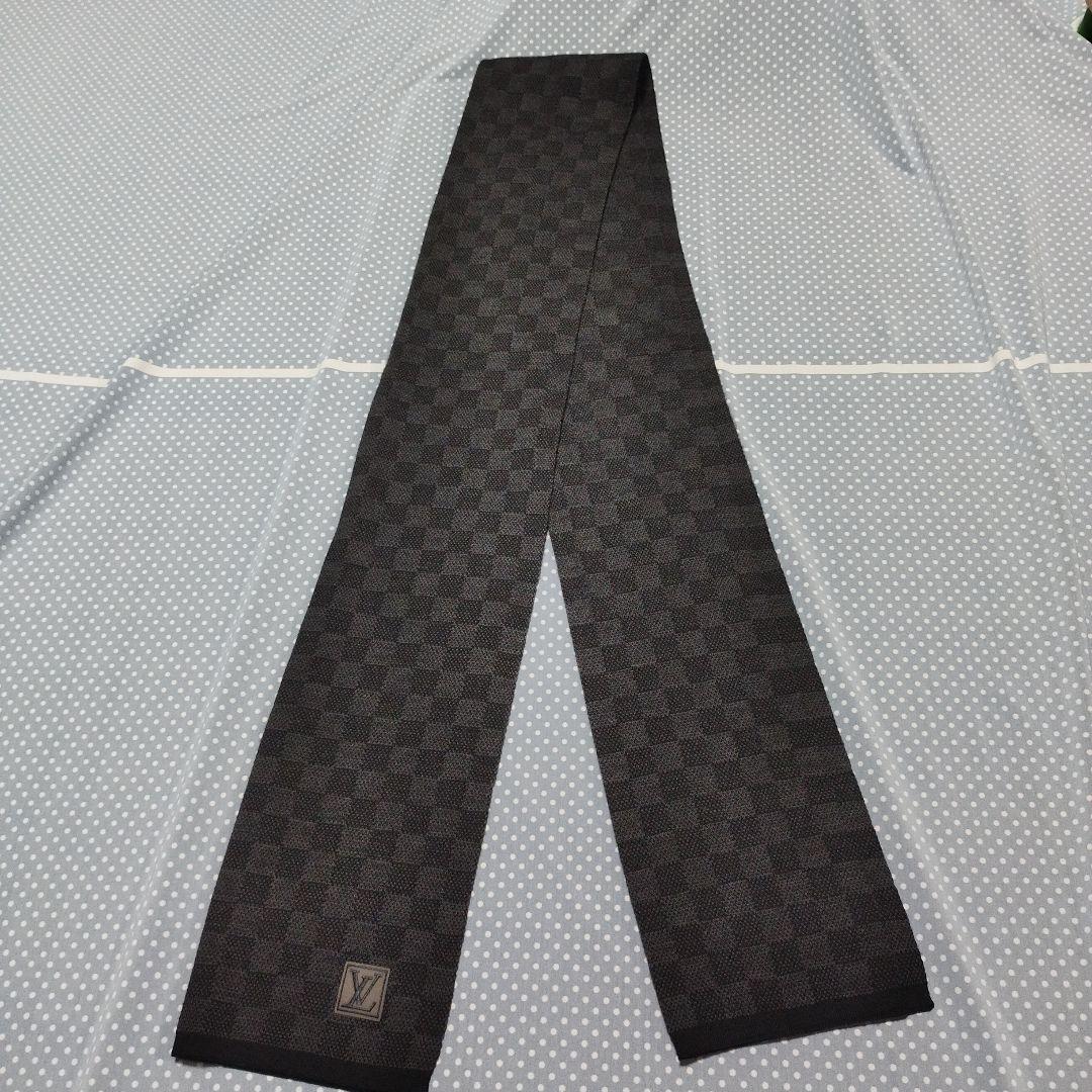LOUIS VUITTONルイヴィトン マフラー ダミエ ウール100%