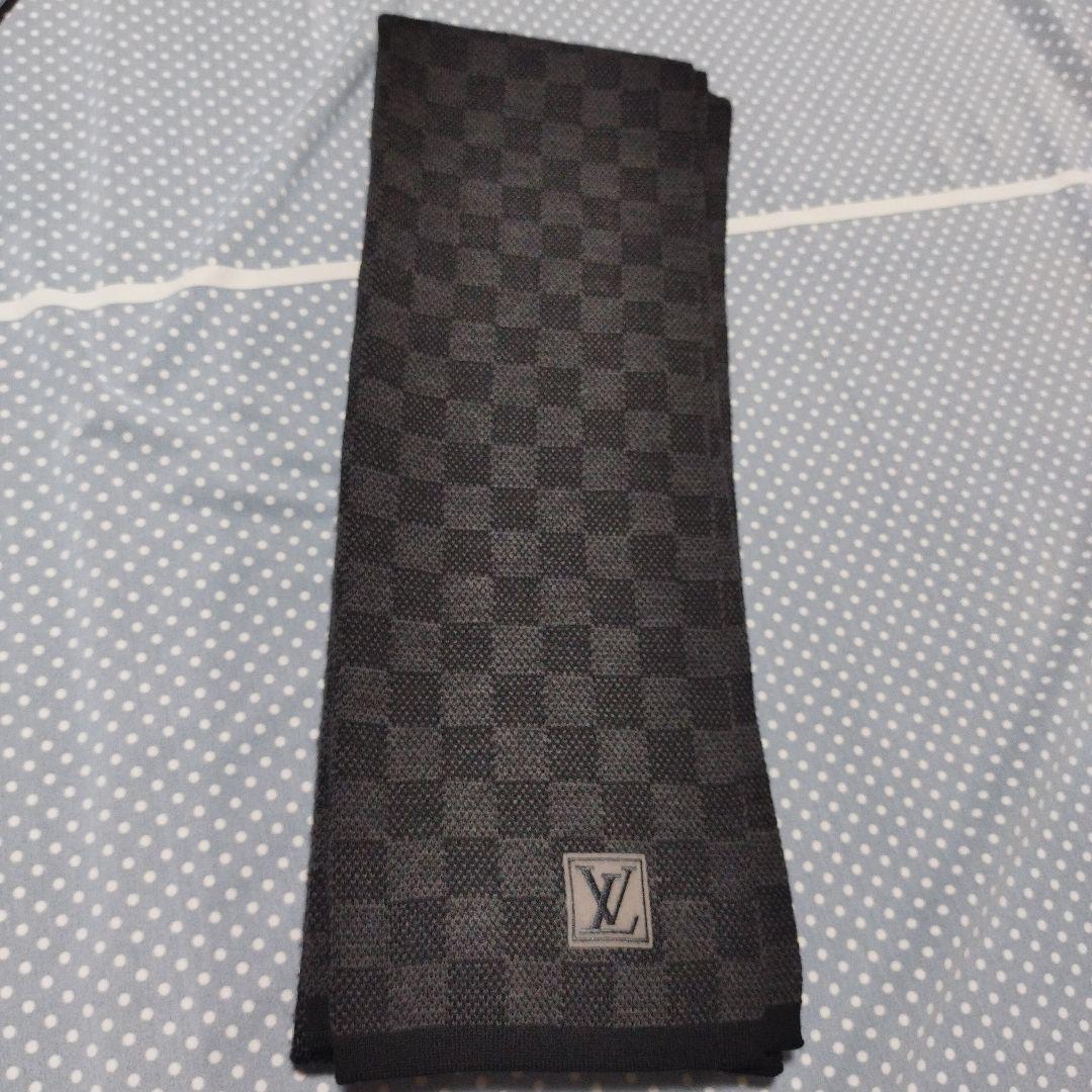 LOUIS VUITTONルイヴィトン マフラー ダミエ ウール100%
