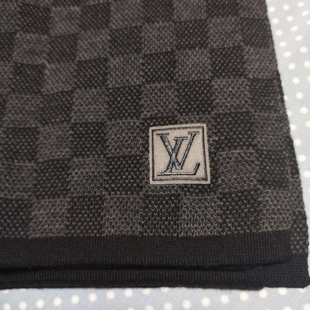 LOUIS VUITTONルイヴィトン マフラー ダミエ ウール100%