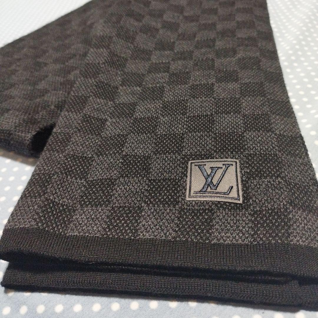 LOUIS VUITTONルイヴィトン マフラー ダミエ ウール100%