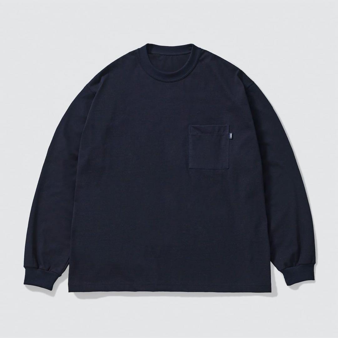 ENNOY POCKET & CREW 2PACK LS T-SHIRTS 紺