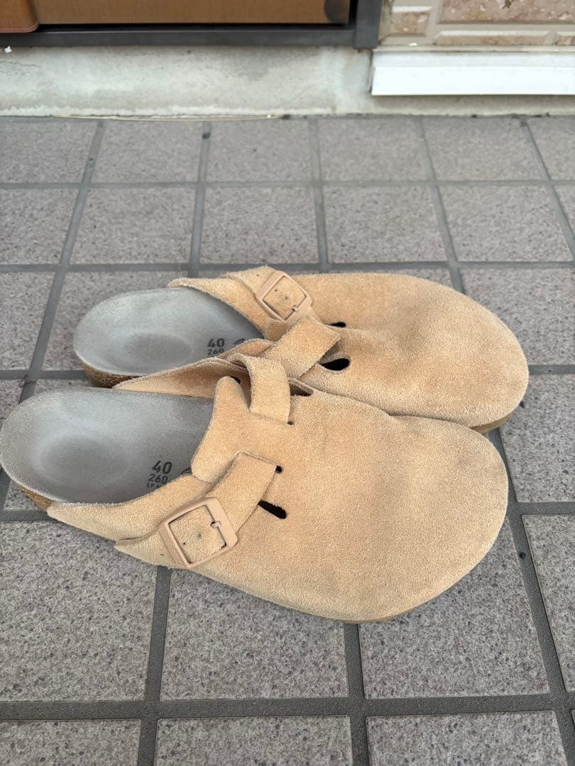 Birkenstock boston ベージュ サンダル 40
