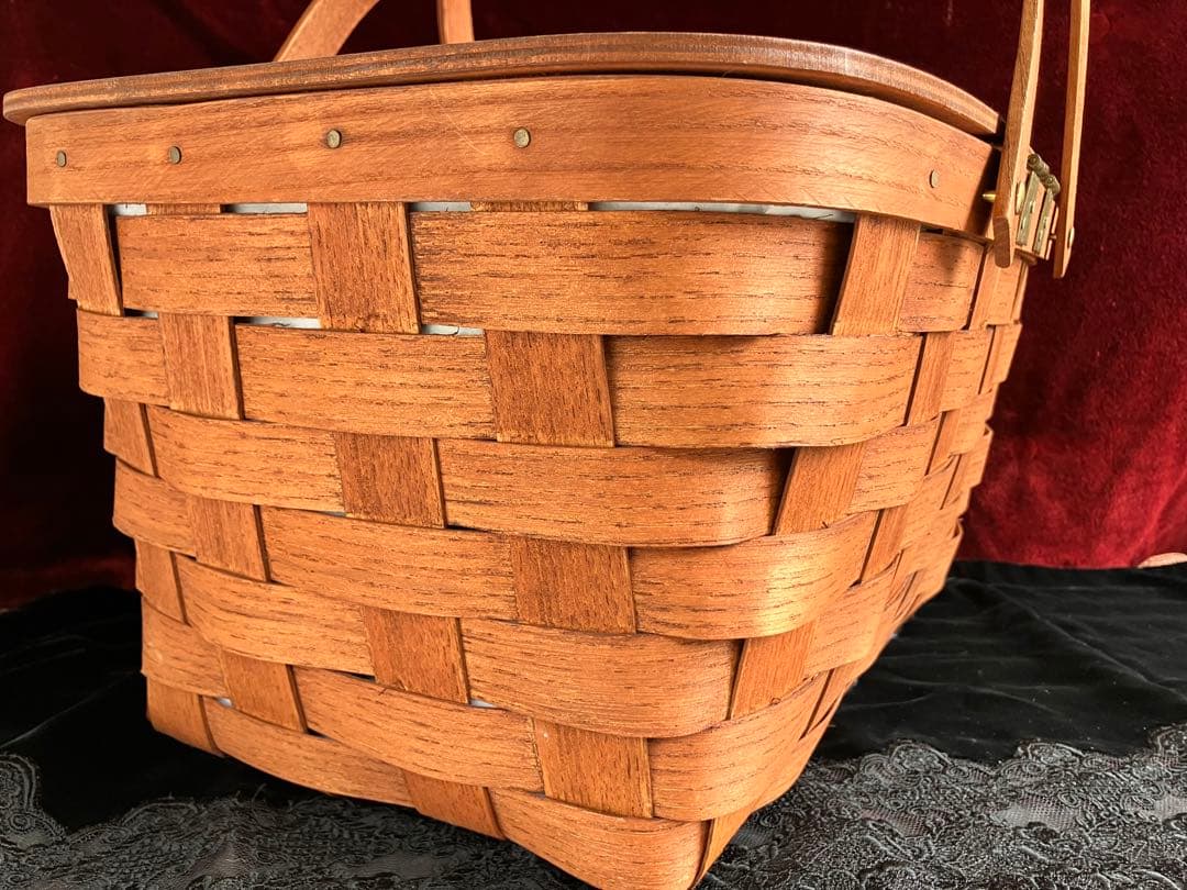 PETERBORO社 ピーターボロ ピクニックバスケット蓋付き ギンガムチェック