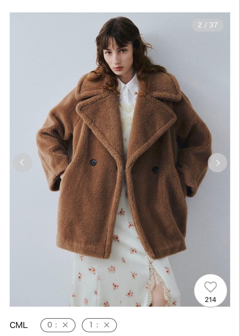 ECOPELボアミドルコート