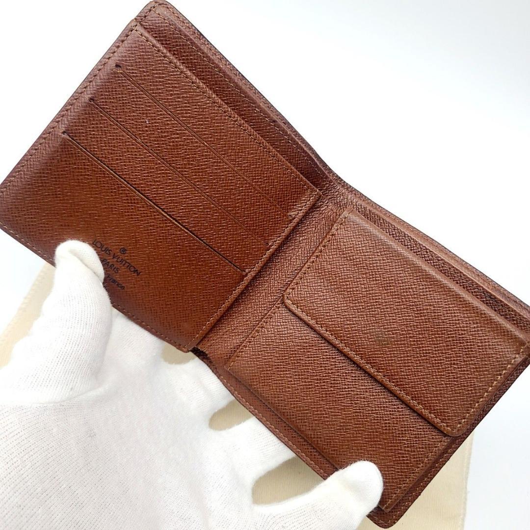 ルイヴィトン モノグラム 二つ折り財布 ポルトフォイユマルコ M61675