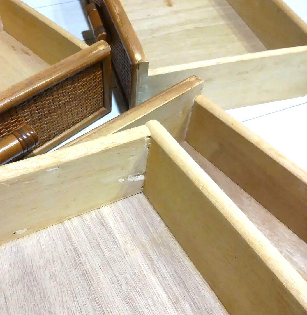 飴色家具 ラタン チェスト　飾り棚　藤　昭和レトロ　ジャパンビンテージ　引出し