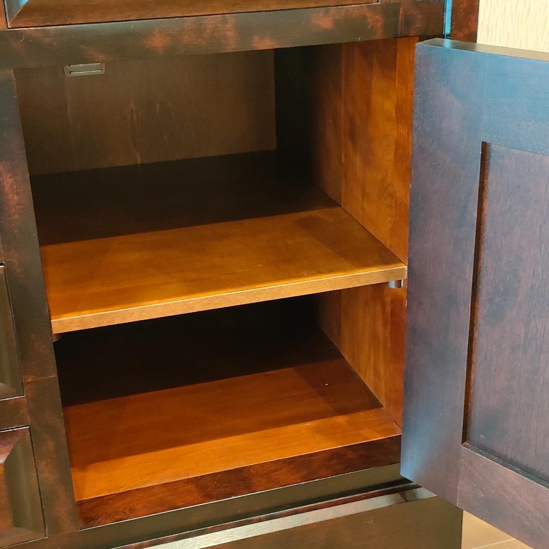 北海道民芸　ライディングビュロー　デスク　樺材　コンセント付き