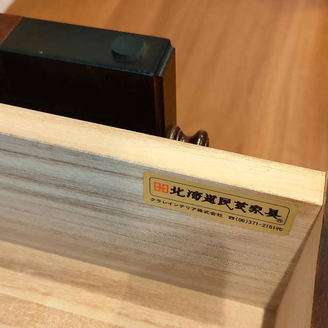 北海道民芸　ライディングビュロー　デスク　樺材　コンセント付き