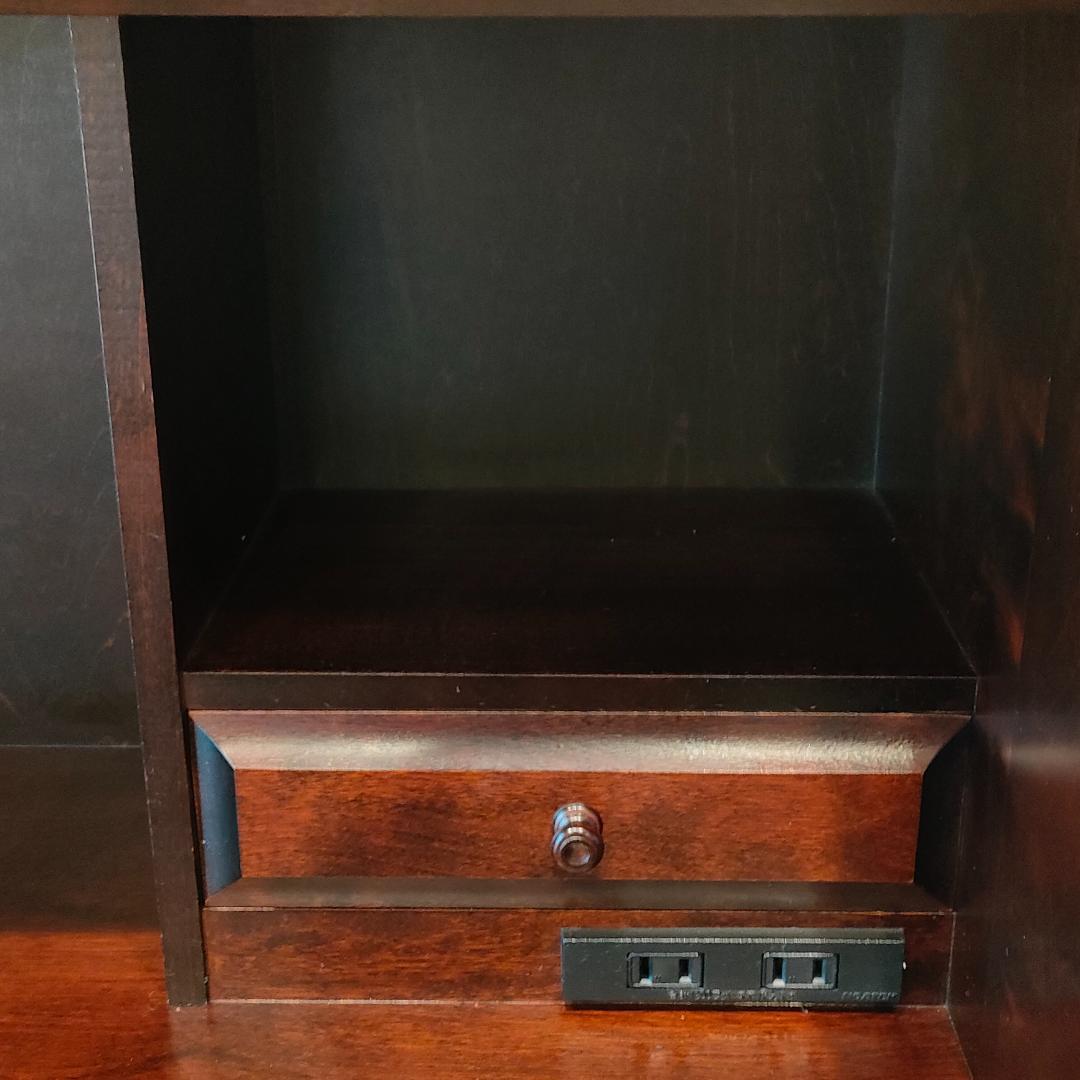 北海道民芸　ライディングビュロー　デスク　樺材　コンセント付き