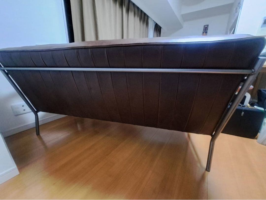 【ドライ】ブラウン3人掛けソファ