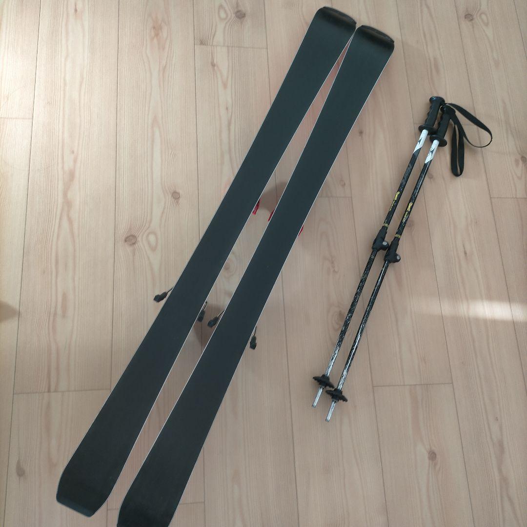 アトミック　ジュニア　子ども用　スキー板　130 ビンディング　伸縮ストック付き