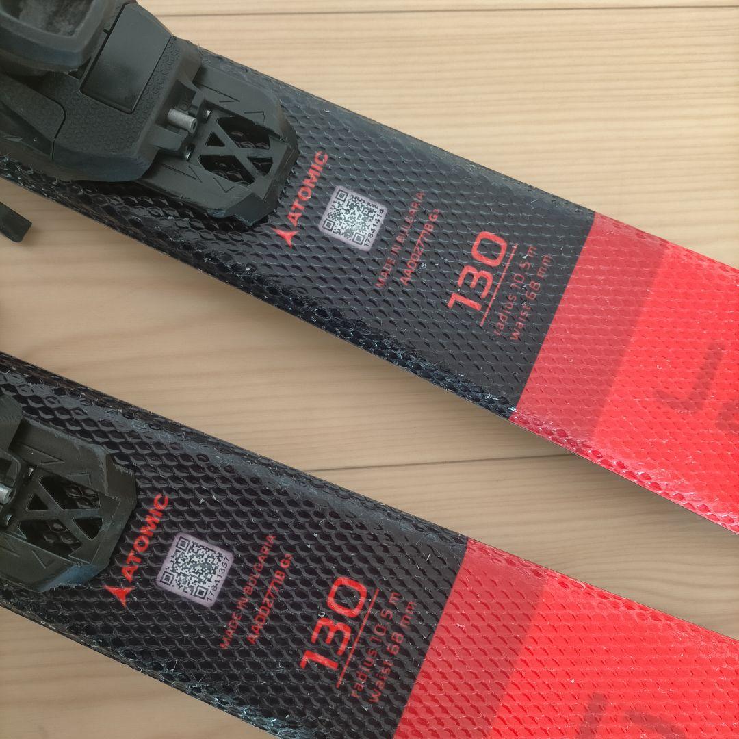 アトミック　ジュニア　子ども用　スキー板　130 ビンディング　伸縮ストック付き