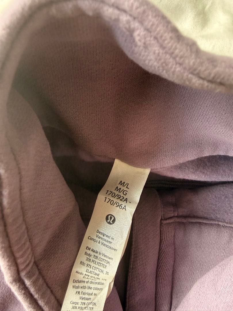 lulemon ルルレモン Scuba ハーフジップ クロップド スウェット M