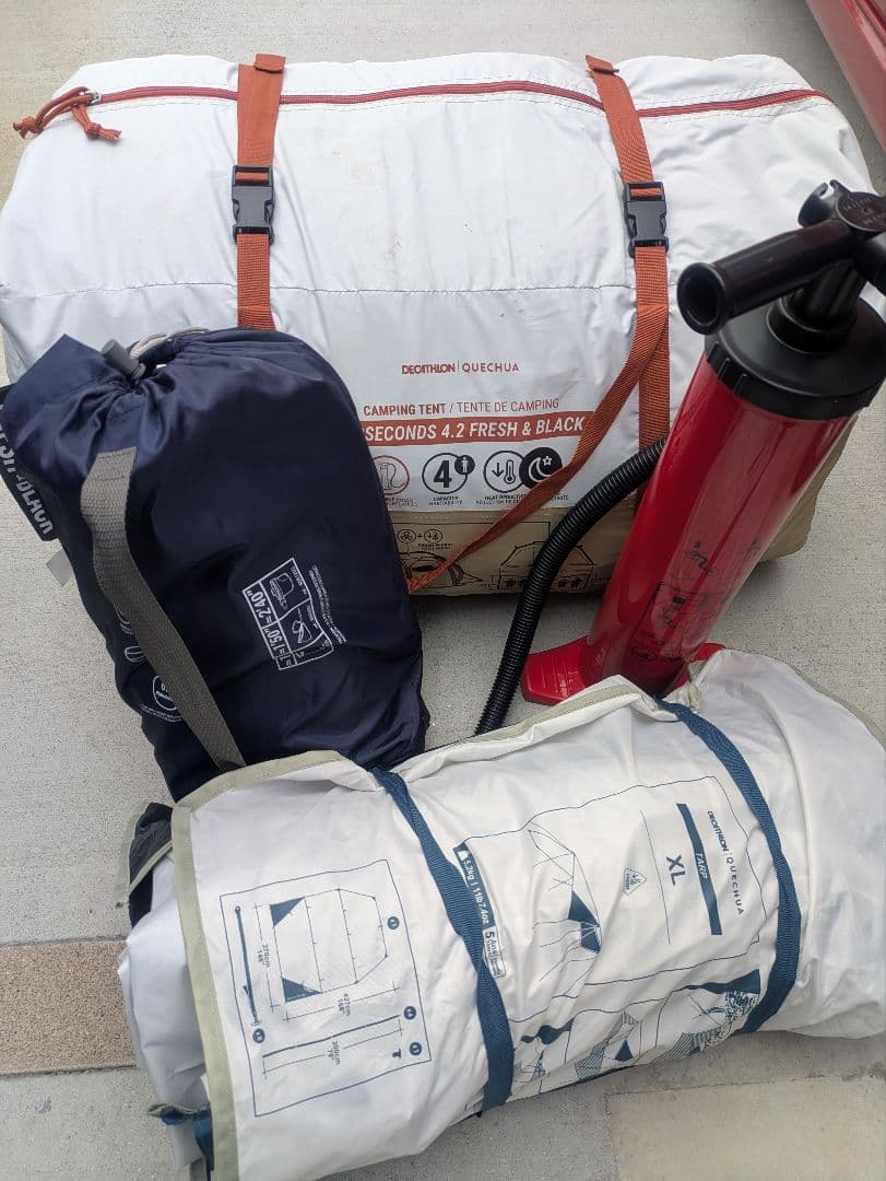 Quechua XL テント タープ　エアベッド　 ポンプセット