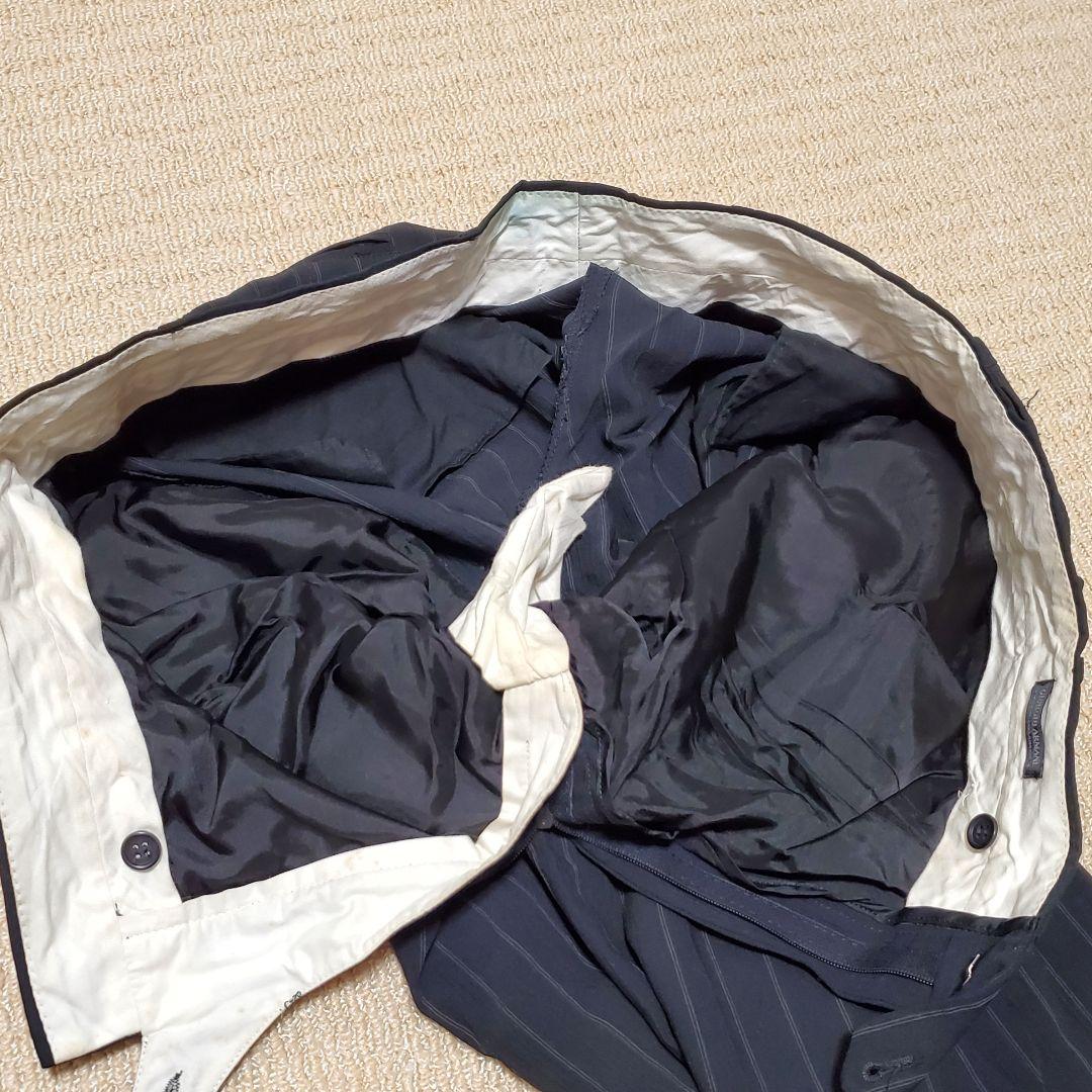 希少✨大きいサイズ ジョルジオアルマーニブラック ストライプ ダブル スーツ